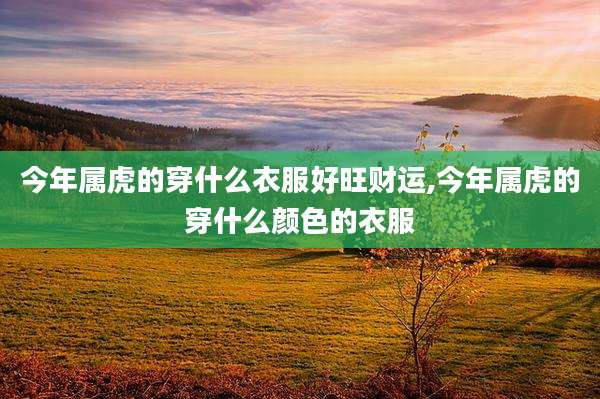 今年属虎的穿什么衣服好旺财运,今年属虎的穿什么颜色的衣服