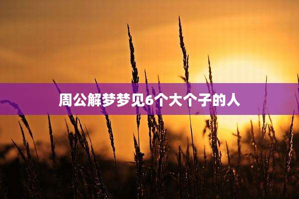 周公解梦梦见6个大个子的人