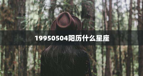 19950504阳历什么星座