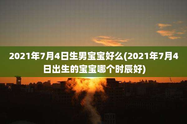 2021年7月4日生男宝宝好么(2021年7月4日出生的宝宝哪个时辰好)