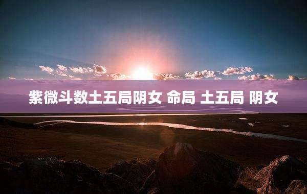 紫微斗数土五局阴女 命局 土五局 阴女