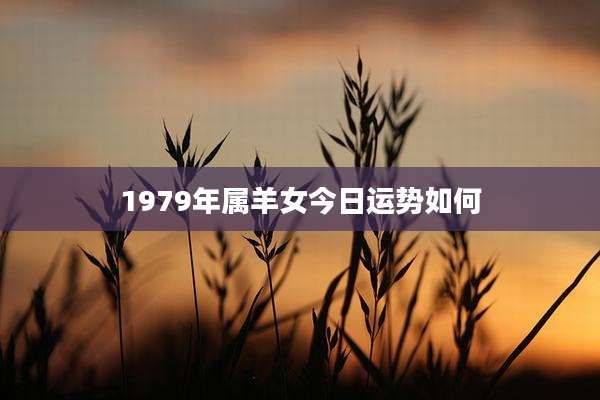 1979年属羊女今日运势如何