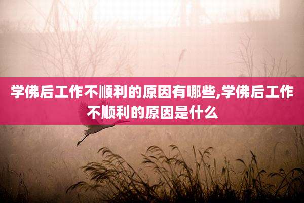 学佛后工作不顺利的原因有哪些,学佛后工作不顺利的原因是什么