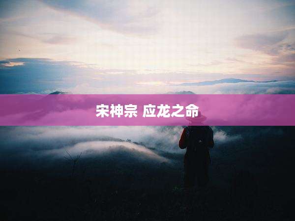 宋神宗 应龙之命