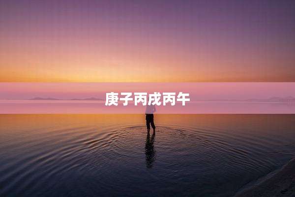 庚子丙戌丙午