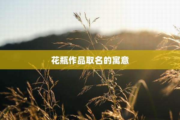 花瓶作品取名的寓意
