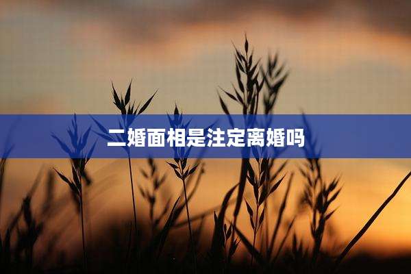 二婚面相是注定离婚吗