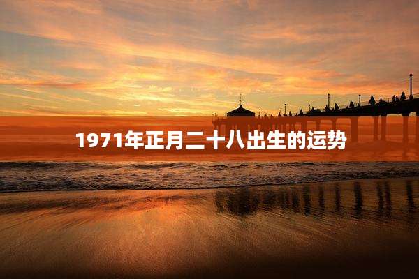 1971年正月二十八出生的运势