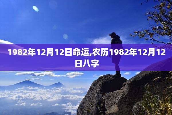 1982年12月12日命运,农历1982年12月12日八字