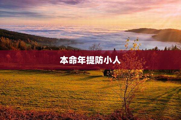 本命年提防小人