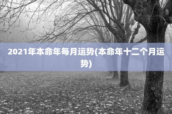 2021年本命年每月运势(本命年十二个月运势)