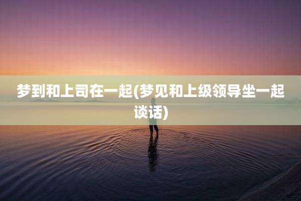梦到和上司在一起(梦见和上级领导坐一起谈话)