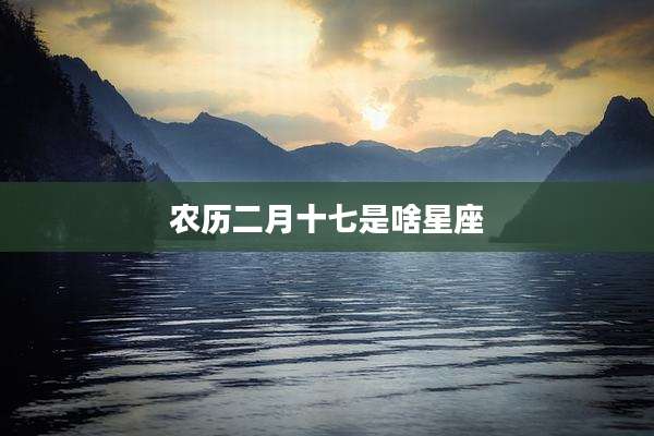 农历二月十七是啥星座