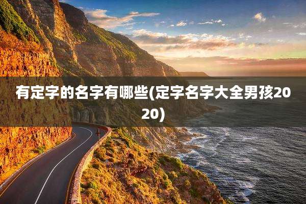有定字的名字有哪些(定字名字大全男孩2020)