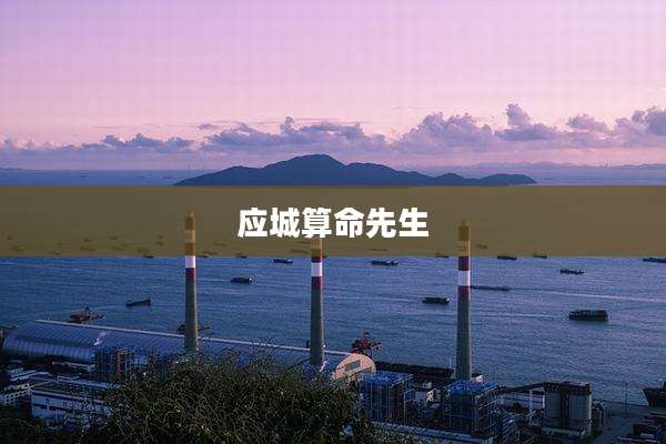 应城算命先生