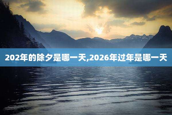 202年的除夕是哪一天,2026年过年是哪一天
