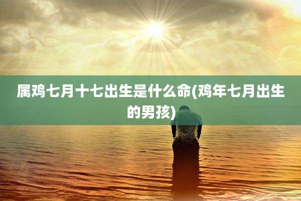 属鸡七月十七出生是什么命(鸡年七月出生的男孩)