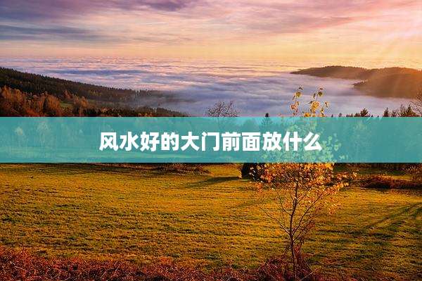 风水好的大门前面放什么