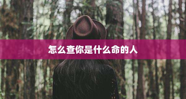 怎么查你是什么命的人