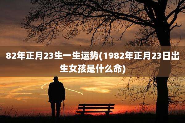82年正月23生一生运势(1982年正月23日出生女孩是什么命)