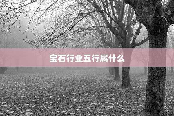 宝石行业五行属什么
