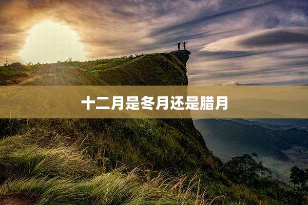 十二月是冬月还是腊月