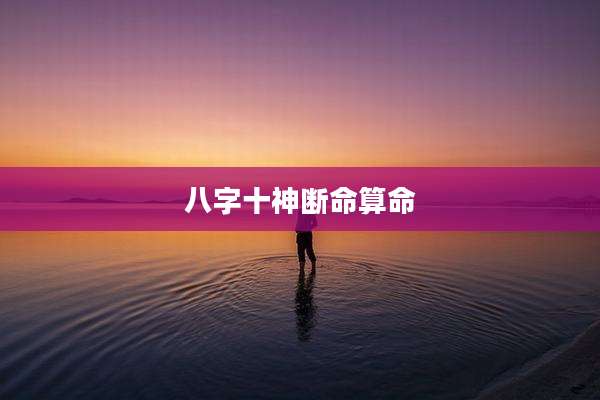 八字十神断命算命