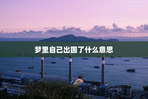 梦里自己出国了什么意思