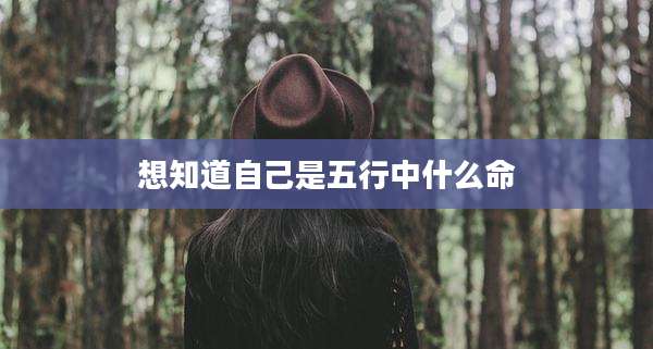 想知道自己是五行中什么命