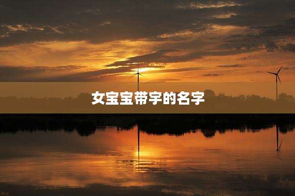 女宝宝带宇的名字