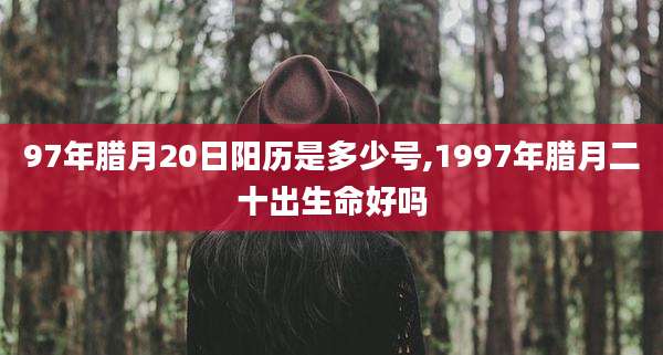 97年腊月20日阳历是多少号,1997年腊月二十出生命好吗