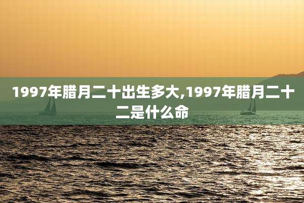 1997年腊月二十出生多大,1997年腊月二十二是什么命
