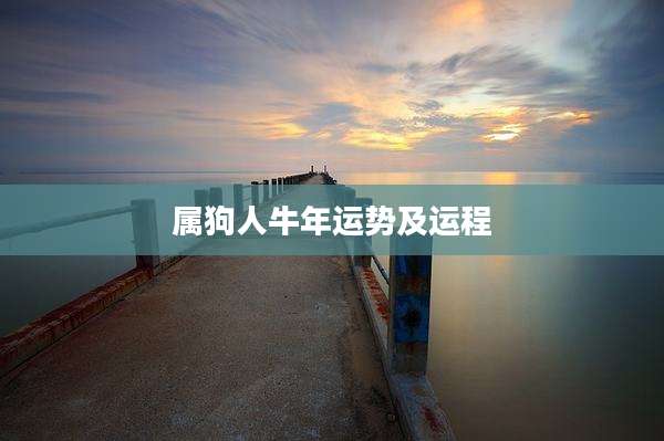 属狗人牛年运势及运程