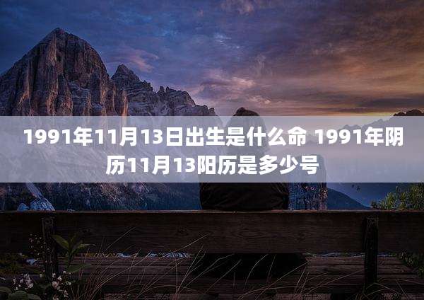 1991年11月13日出生是什么命 1991年阴历11月13阳历是多少号