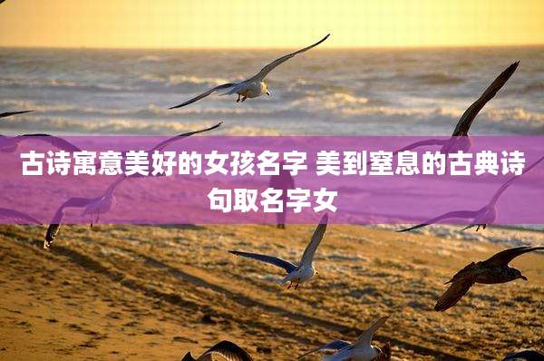 古诗寓意美好的女孩名字 美到窒息的古典诗句取名字女