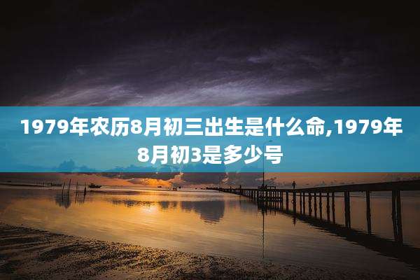 1979年农历8月初三出生是什么命,1979年8月初3是多少号