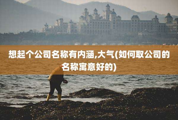 想起个公司名称有内涵,大气(如何取公司的名称寓意好的)
