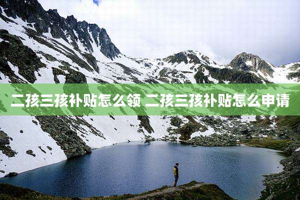 二孩三孩补贴怎么领 二孩三孩补贴怎么申请
