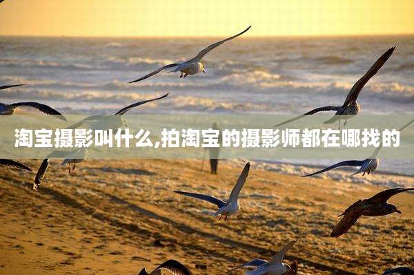 淘宝摄影叫什么,拍淘宝的摄影师都在哪找的
