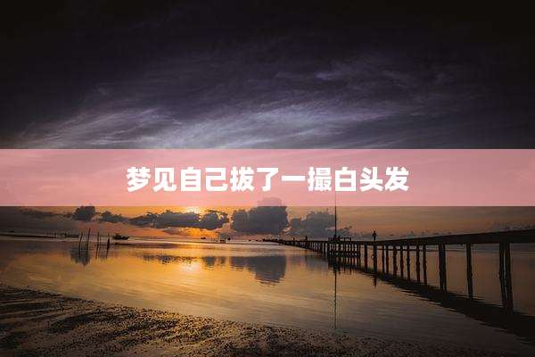 梦见自己拔了一撮白头发