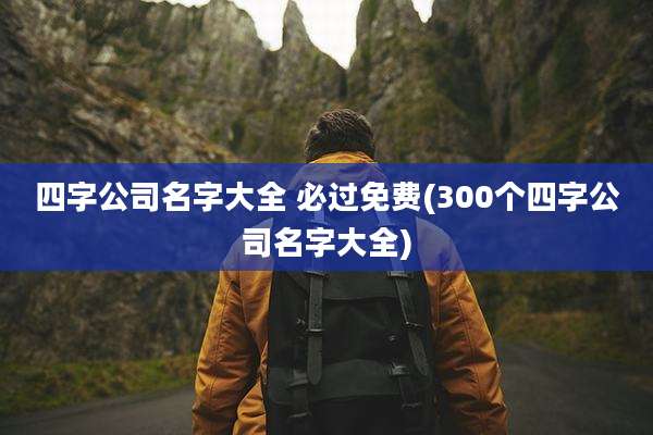 四字公司名字大全 必过免费(300个四字公司名字大全)
