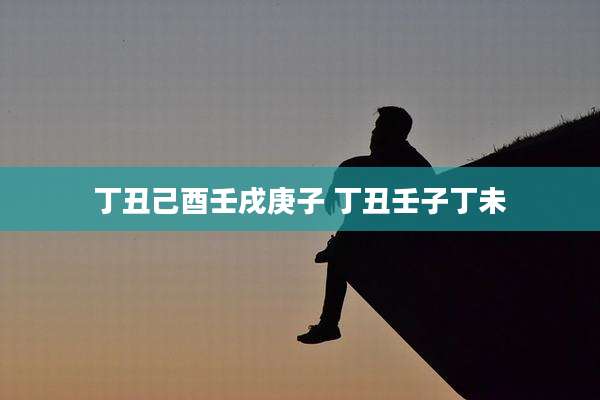 丁丑己酉壬戌庚子 丁丑壬子丁未