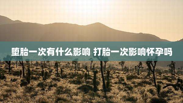 堕胎一次有什么影响 打胎一次影响怀孕吗
