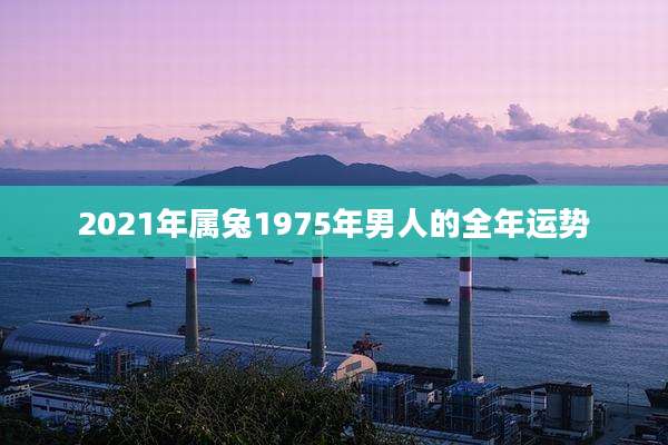 2021年属兔1975年男人的全年运势