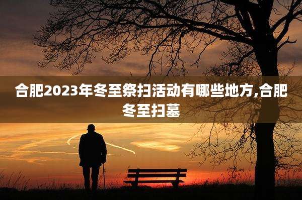 合肥2023年冬至祭扫活动有哪些地方,合肥冬至扫墓