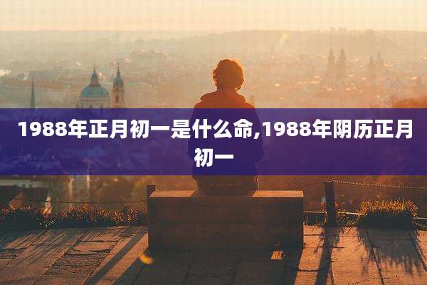 1988年正月初一是什么命,1988年阴历正月初一