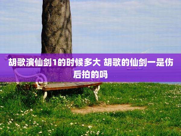 胡歌演仙剑1的时候多大 胡歌的仙剑一是伤后拍的吗
