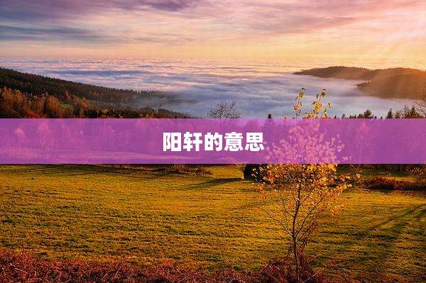 阳轩的意思