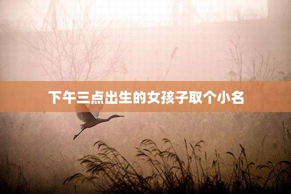 下午三点出生的女孩子取个小名