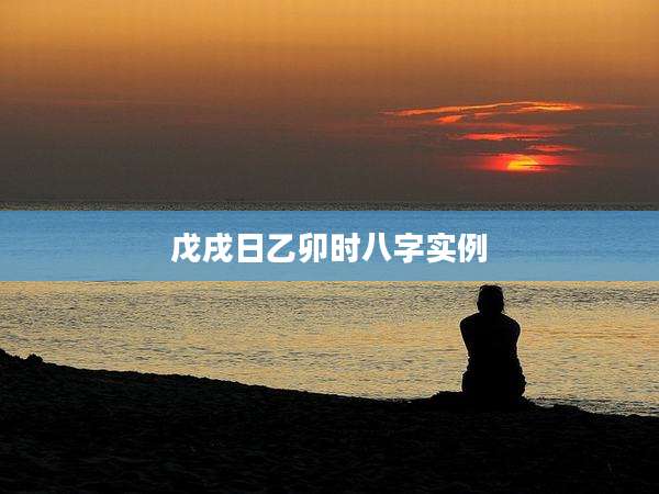 戊戌日乙卯时八字实例
